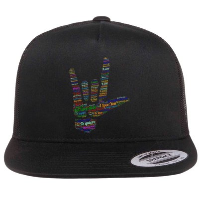 Asl Sign I Love You In 40 Different Languages Asl Flatbill Hat