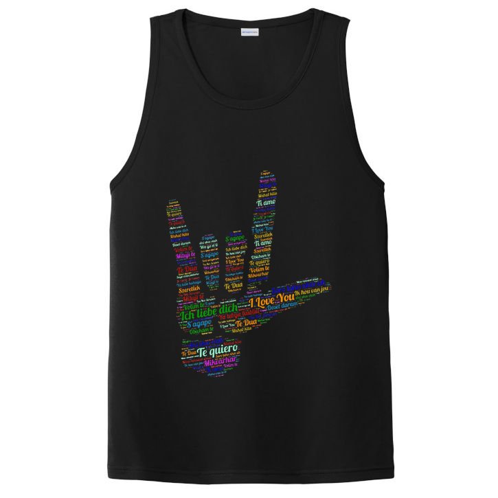 Asl Sign I Love You In 40 Different Languages Asl PosiCharge Competitor Tank