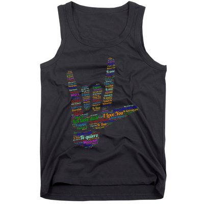 Asl Sign I Love You In 40 Different Languages Asl Tank Top