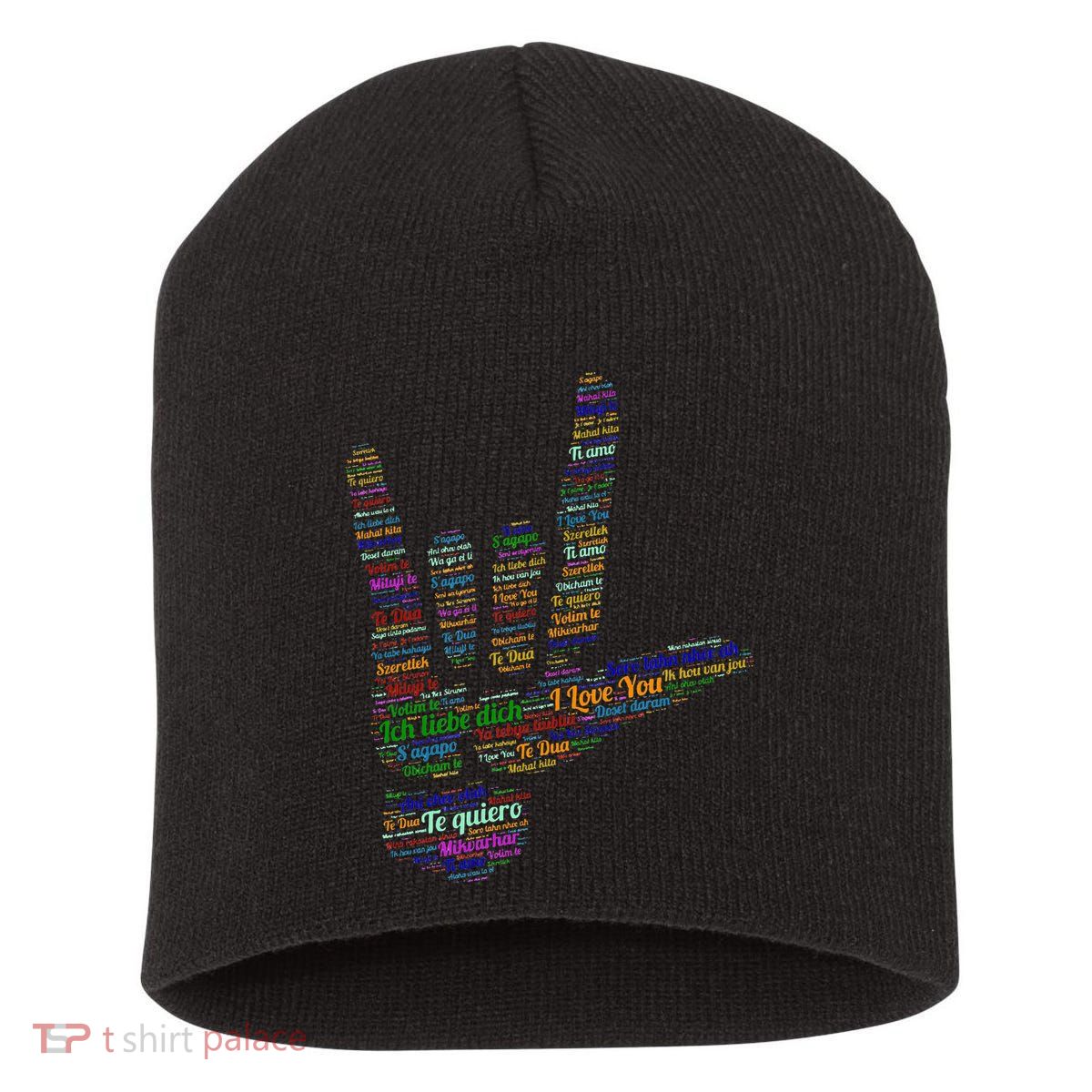 Asl Sign I Love You In 40 Different Languages Asl Short Acrylic Beanie