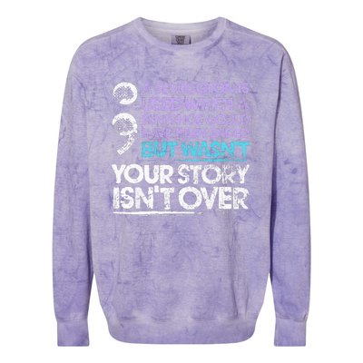 A Semicolon Is Used When A Sentence Could Have Been Ended Colorblast Crewneck Sweatshirt