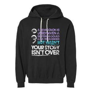 A Semicolon Is Used When A Sentence Could Have Been Ended Garment-Dyed Fleece Hoodie