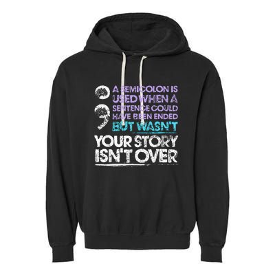 A Semicolon Is Used When A Sentence Could Have Been Ended Garment-Dyed Fleece Hoodie