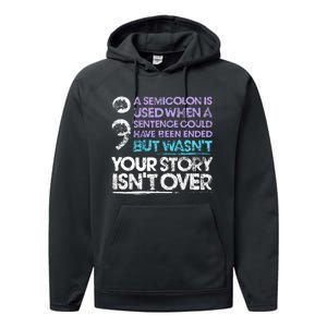 A Semicolon Is Used When A Sentence Could Have Been Ended Performance Fleece Hoodie