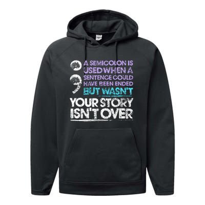 A Semicolon Is Used When A Sentence Could Have Been Ended Performance Fleece Hoodie