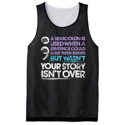 A Semicolon Is Used When A Sentence Could Have Been Ended Mesh Reversible Basketball Jersey Tank