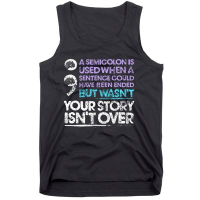 A Semicolon Is Used When A Sentence Could Have Been Ended Tank Top