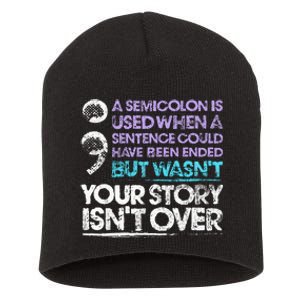 A Semicolon Is Used When A Sentence Could Have Been Ended Short Acrylic Beanie