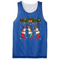 Australian Shepherd In Sock Xmas Reindeer Santa Elf Dog Gift Mesh Reversible Basketball Jersey Tank