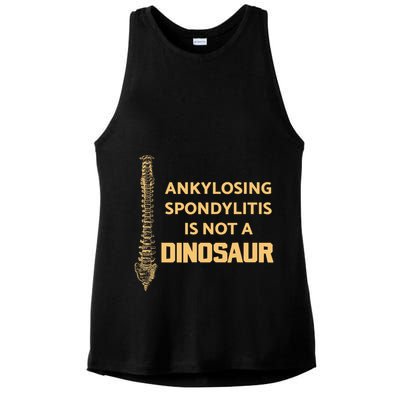 Ankylosing Spondylitis Is Not A Dinosaur AS Spine Awareness Ladies PosiCharge Tri-Blend Wicking Tank
