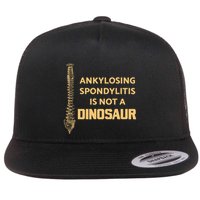 Ankylosing Spondylitis Is Not A Dinosaur AS Spine Awareness Flat Bill Trucker Hat