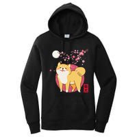 Akita Shiba Inu Dog of Japan Cherry Blossom Women's Pullover Hoodie