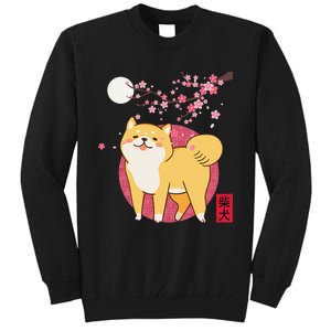 Akita Shiba Inu Dog of Japan Cherry Blossom Tall Sweatshirt