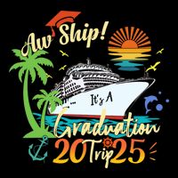 Aw Ship ItS A Grad Trip 2025 Graduation Cruise 2025 Gift Impact Tech Backpack