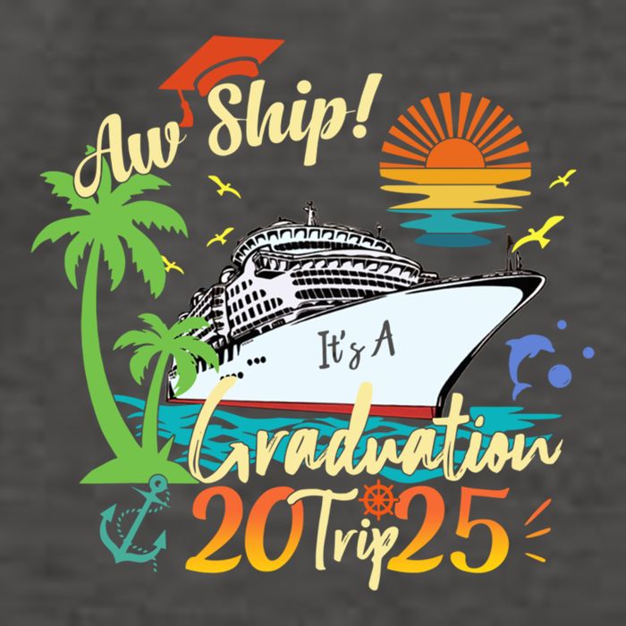 Aw Ship ItS A Grad Trip 2025 Graduation Cruise 2025 Gift Vector Backpack