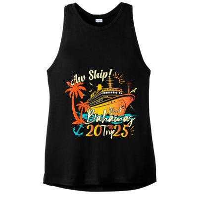 Aw Ship ItS A Bahamas Trip 2025 Bahamas Cruise 2025 Ladies PosiCharge Tri-Blend Wicking Tank