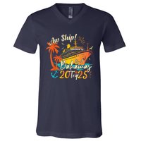 Aw Ship ItS A Bahamas Trip 2025 Bahamas Cruise 2025 V-Neck T-Shirt