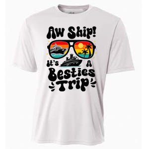 Aw Ship ItS A Besties Trip 2025 Best Friend Vacation Cruise Cooling Performance Crew T-Shirt