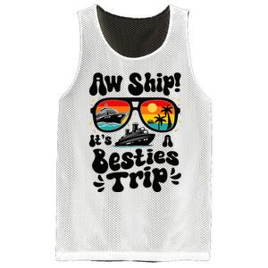 Aw Ship ItS A Besties Trip 2025 Best Friend Vacation Cruise Mesh Reversible Basketball Jersey Tank