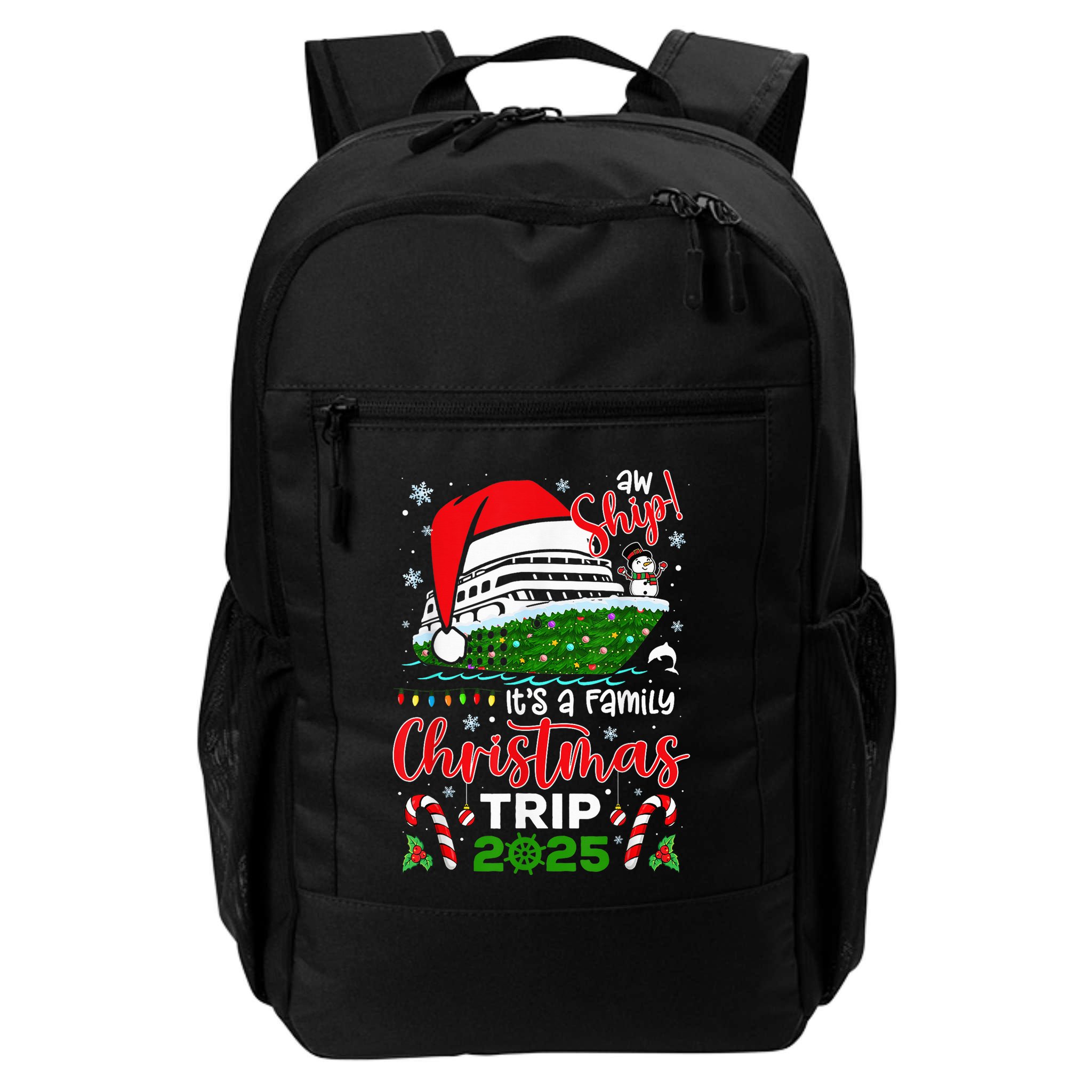 Aw Ship ItS A Christmas Cruise Trip 2025 Family Matching Backpack