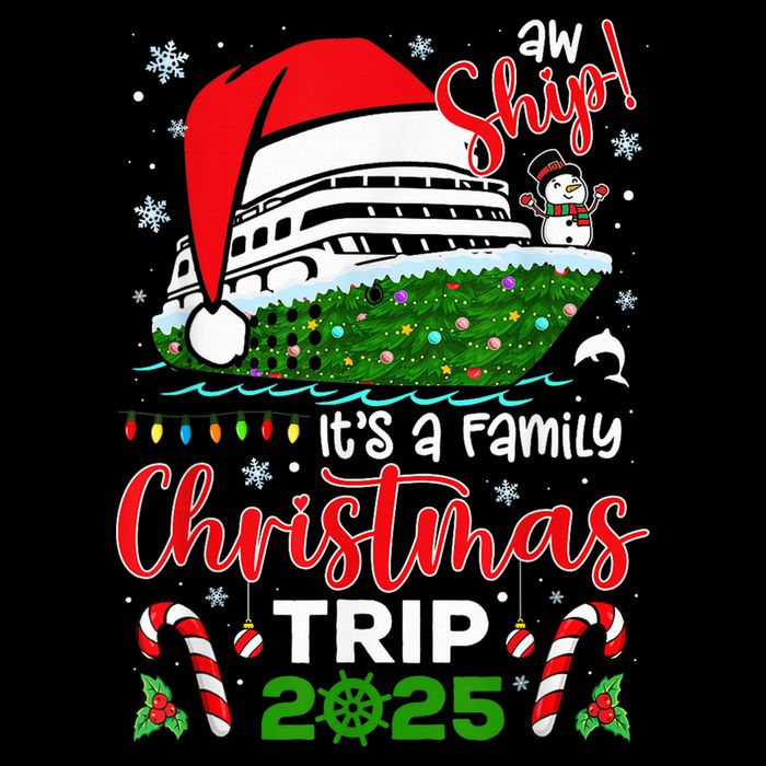 Aw Ship ItS A Christmas Cruise Trip 2025 Family Matching Backpack