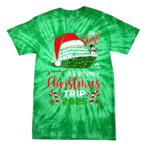 Aw Ship ItS A Christmas Cruise Trip 2025 Family Matching Tie-Dye T-Shirt