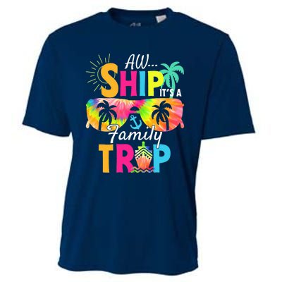 Aw Ship ItS A Family Trip 2024 Family Cruise Squad Tie Dye Cooling Performance Crew T-Shirt