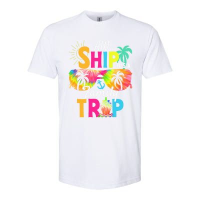 Aw Ship ItS A Family Trip 2024 Family Cruise Squad Tie Dye Softstyle CVC T-Shirt