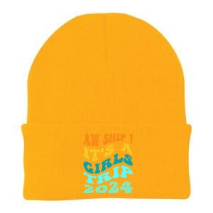 Aw Ship ItS A Trip 2024 Funny Vacation Cruise Ship Meaningful Gift Knit Cap Winter Beanie