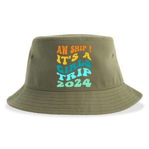 Aw Ship ItS A Trip 2024 Funny Vacation Cruise Ship Meaningful Gift Sustainable Bucket Hat