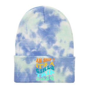 Aw Ship ItS A Trip 2024 Funny Vacation Cruise Ship Meaningful Gift Tie Dye 12in Knit Beanie