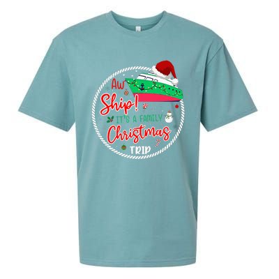 Aw Ship ItS A Christmas Cruise Trip Matching Family Reunion Sueded Cloud Jersey T-Shirt