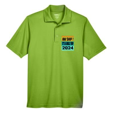 Aw Ship ItS A Trip 2024 Vintage Vacation Cruise Ship Gift Men's Origin Performance Pique Polo