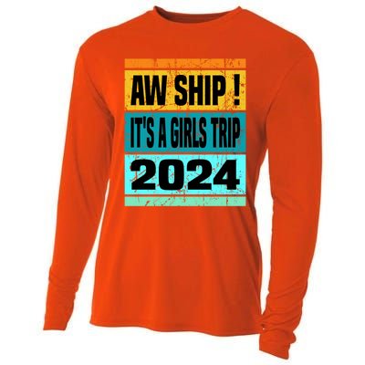 Aw Ship ItS A Trip 2024 Vintage Vacation Cruise Ship Gift Cooling Performance Long Sleeve Crew