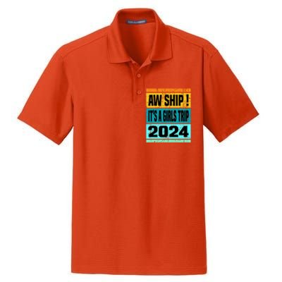 Aw Ship ItS A Trip 2024 Vintage Vacation Cruise Ship Gift Dry Zone Grid Polo