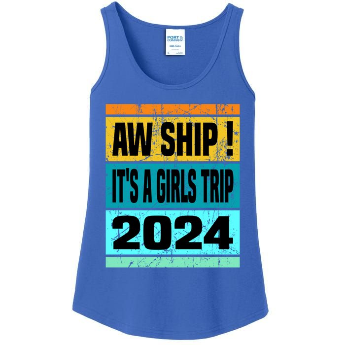 Aw Ship ItS A Trip 2024 Vintage Vacation Cruise Ship Gift Ladies Essential Tank