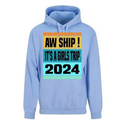 Aw Ship ItS A Trip 2024 Vintage Vacation Cruise Ship Gift Unisex Surf Hoodie