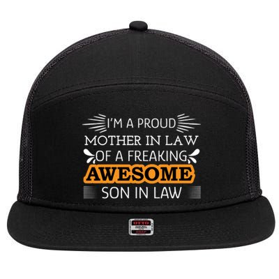 Awesome Son In Law T 7 Panel Mesh Trucker Snapback Hat