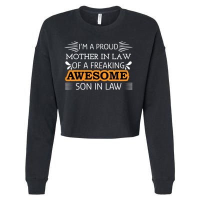 Awesome Son In Law T Cropped Pullover Crew