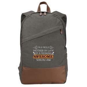 Awesome Son In Law T Cotton Canvas Backpack