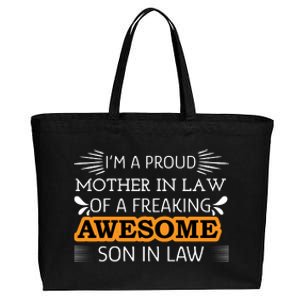 Awesome Son In Law T Cotton Canvas Jumbo Tote