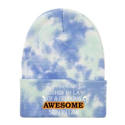 Awesome Son In Law T Tie Dye 12in Knit Beanie