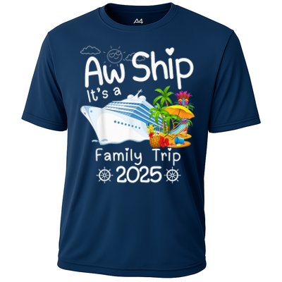 Aw Ship ItS A Family Trip 2025 Apparel Funny Cooling Performance Crew T-Shirt