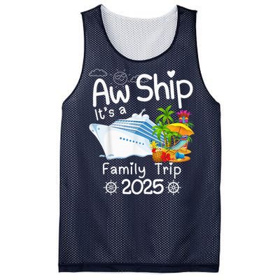 Aw Ship ItS A Family Trip 2025 Apparel Funny Mesh Reversible Basketball Jersey Tank