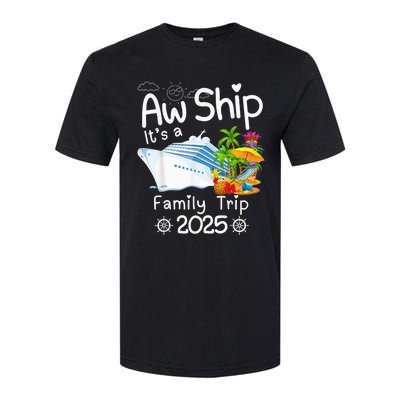 Aw Ship ItS A Family Trip 2025 Apparel Funny Softstyle CVC T-Shirt