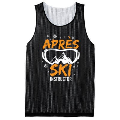 Apres Ski Instructor Skiing Lover Gift For Skier Mesh Reversible Basketball Jersey Tank