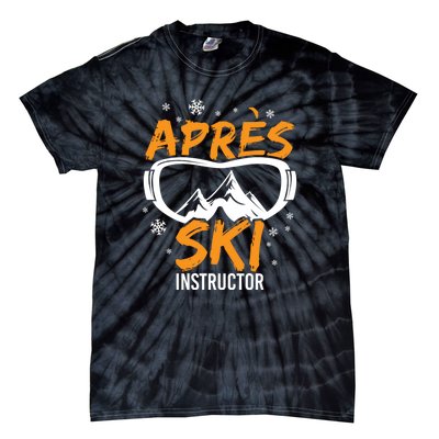 Apres Ski Instructor Skiing Lover Gift For Skier Tie-Dye T-Shirt