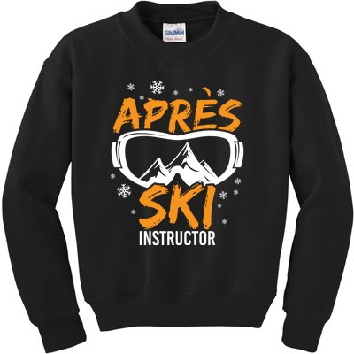 Apres Ski Instructor Skiing Lover Gift For Skier Kids Sweatshirt