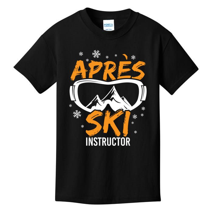 Apres Ski Instructor Skiing Lover Gift For Skier Kids T-Shirt