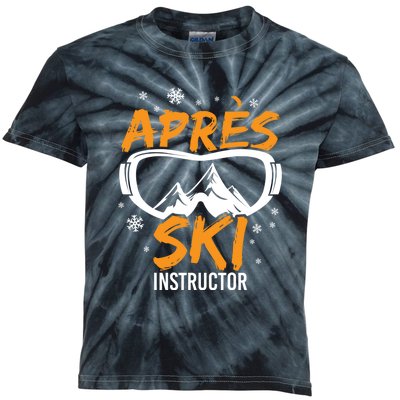 Apres Ski Instructor Skiing Lover Gift For Skier Kids Tie-Dye T-Shirt